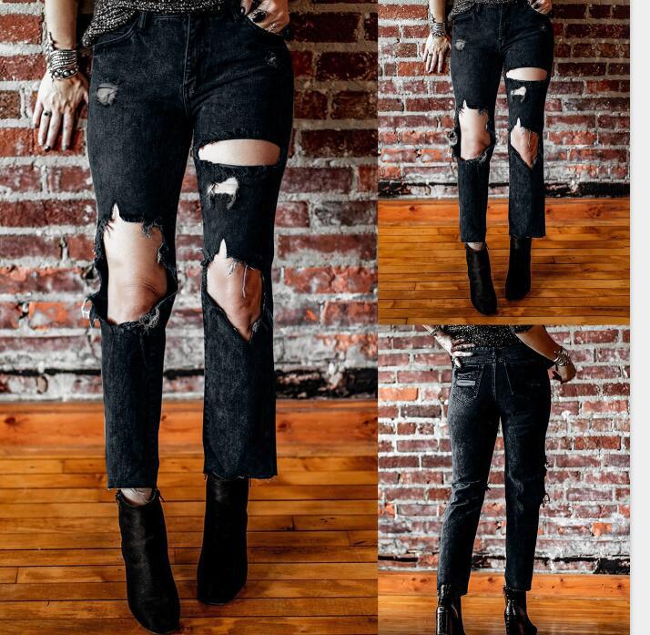 Women's Fashion Slim Fit Ripped Denim Women's Jeans