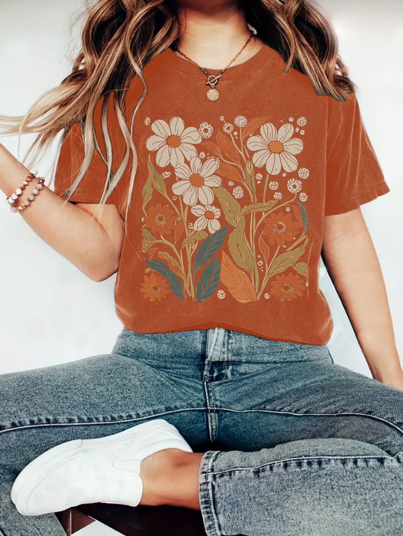 Women's Graphic Print Crew Neck Sleeve Casual Women's T-shirt