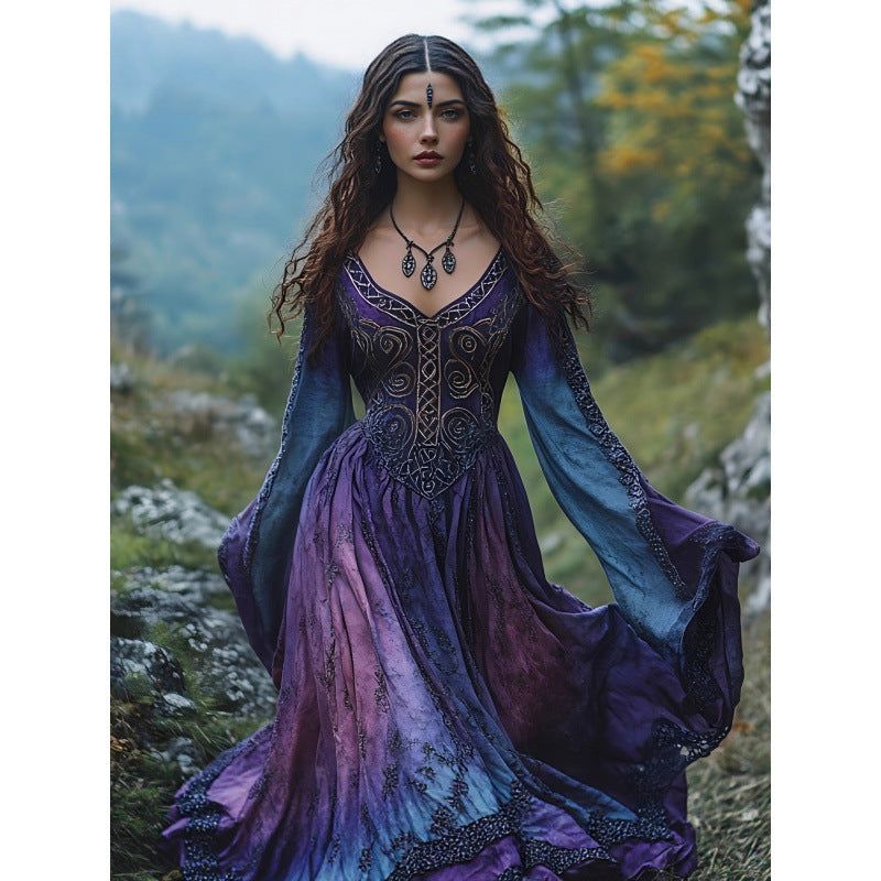 Autumn Digital Printing American Fashion Casual Halloween Dress