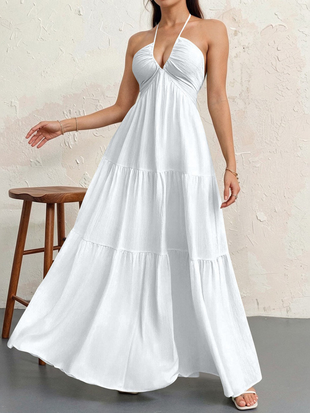 Unique Trendy Versatile Women's Summer Halter Dress