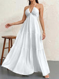 Unique Trendy Versatile Women's Summer Halter Dress
