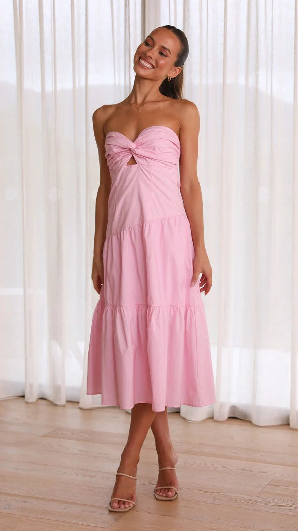 Glamorous Women's Summer Sexy Bandeau Waist Dress