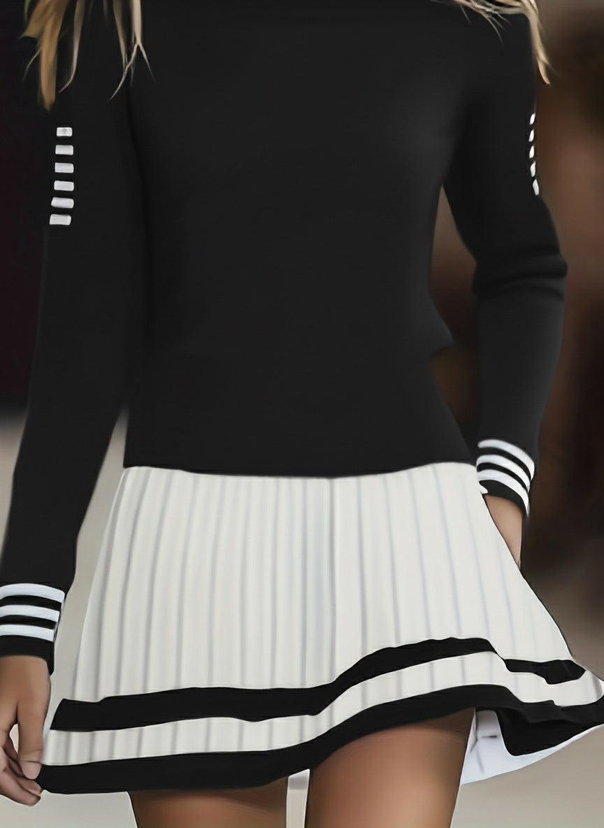 Charming Glamorous Women's Striped Dress Knitted Women's Sweater