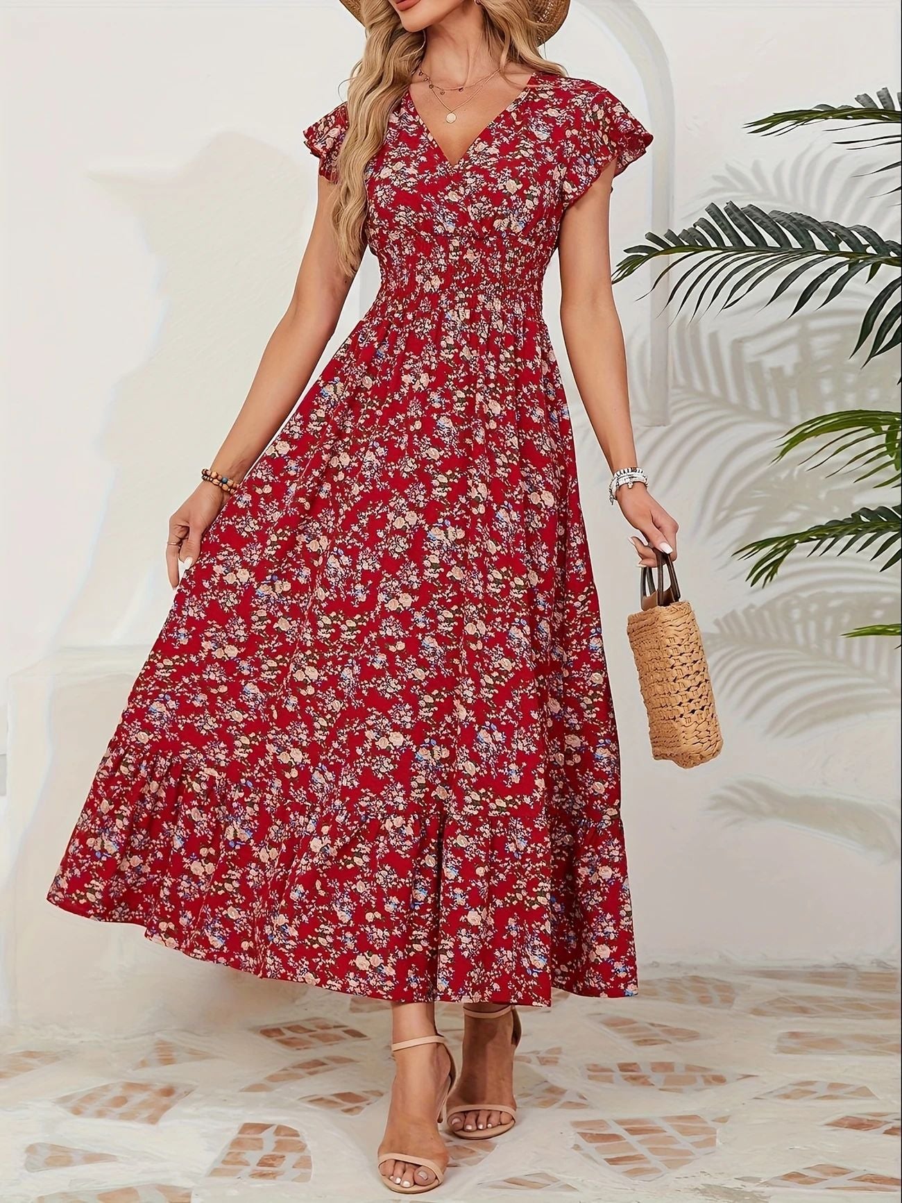 Classic New Charming Printed French Floral Skirts