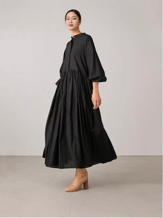 Style Korean Loose Large Pleated Swing Dress