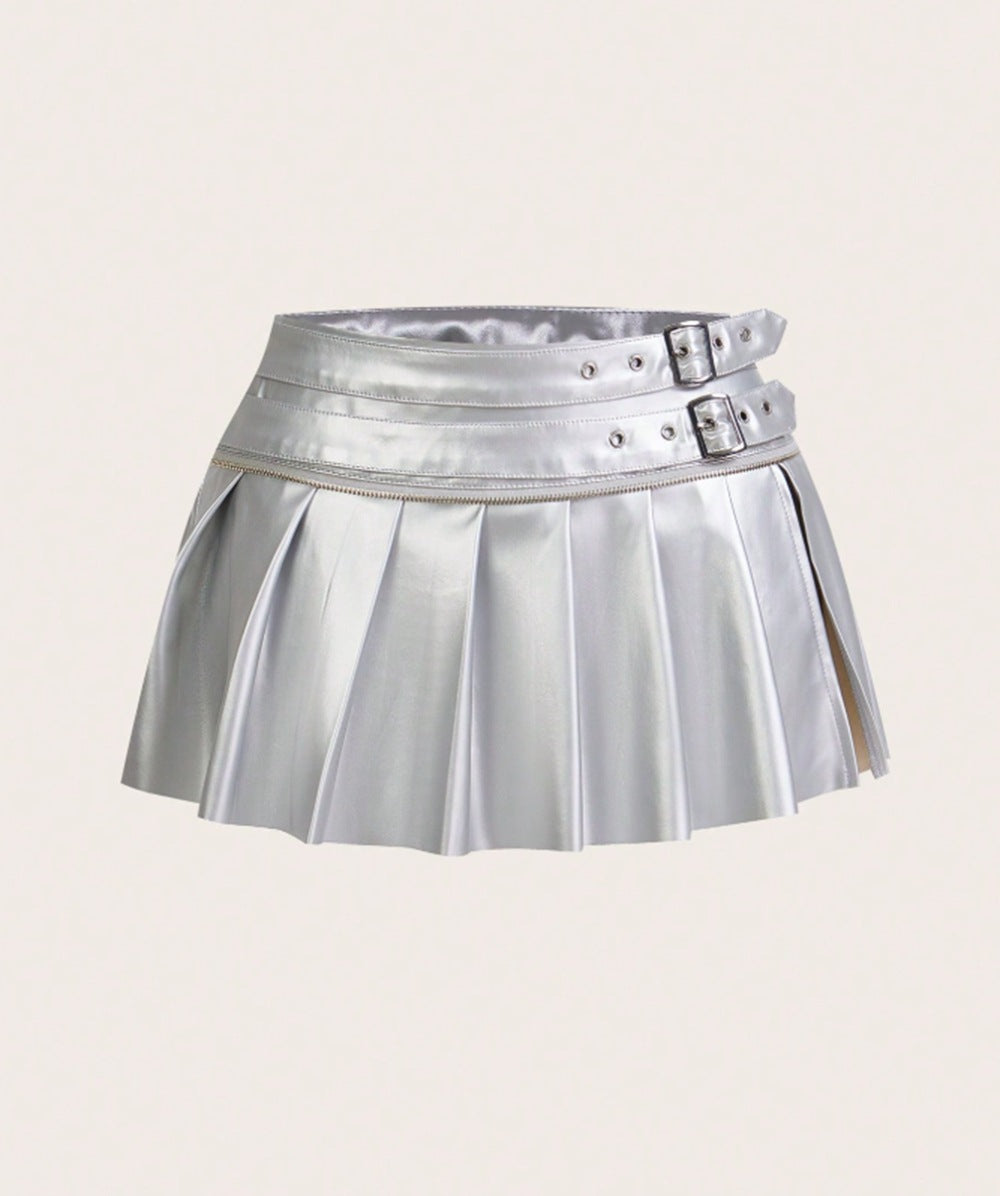Women's Sexy Hot Pleated Versatile Split Skirt