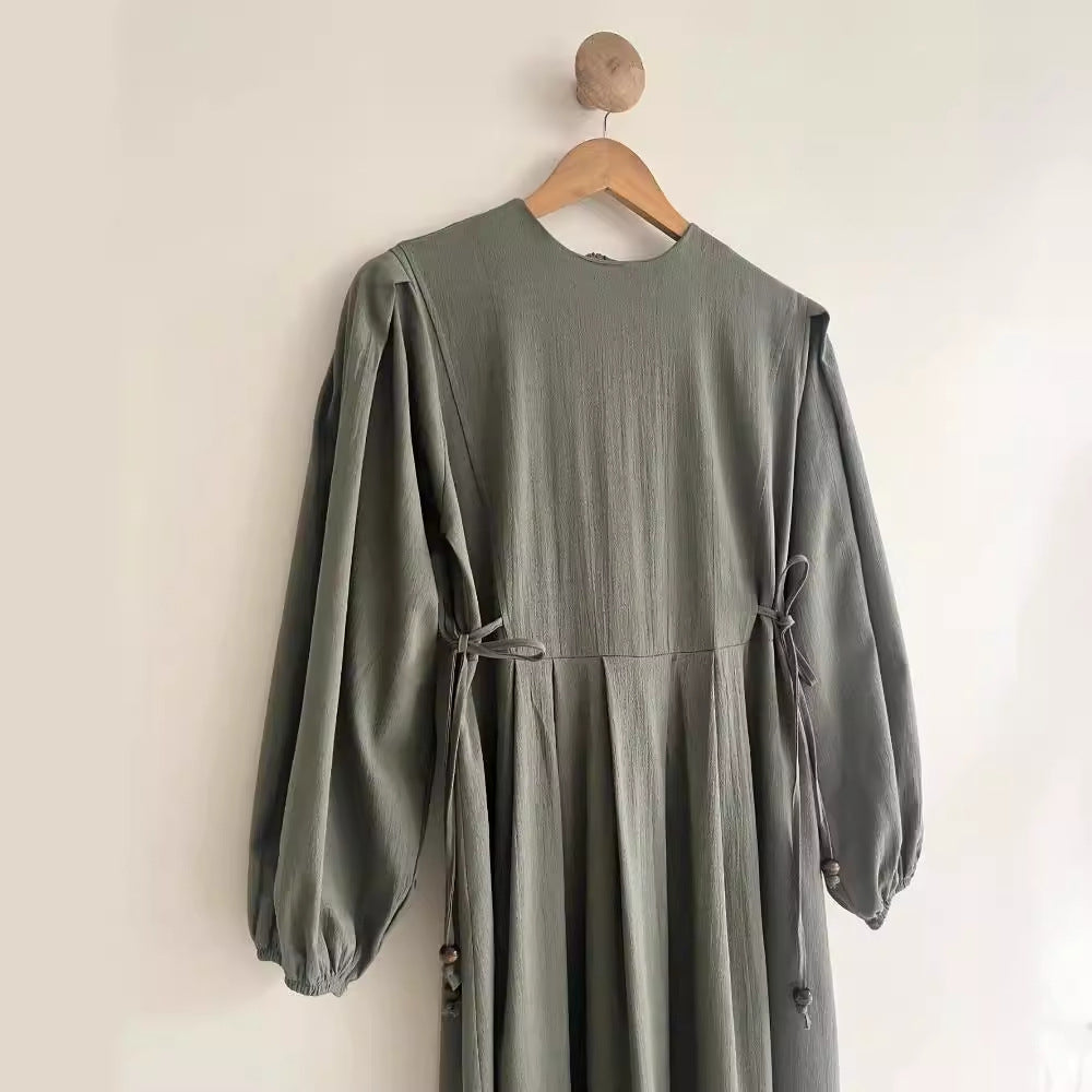 Women's Muslim Style Solid Color Fashion Long Dress