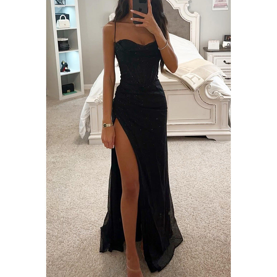 Women's Party Fashion Suspenders Loose Casual Slit Clothing
