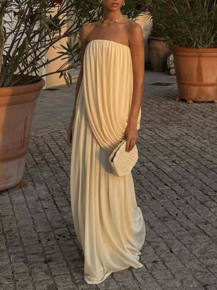Sexy Minimalist Pure Color Pleated Design Skirts
