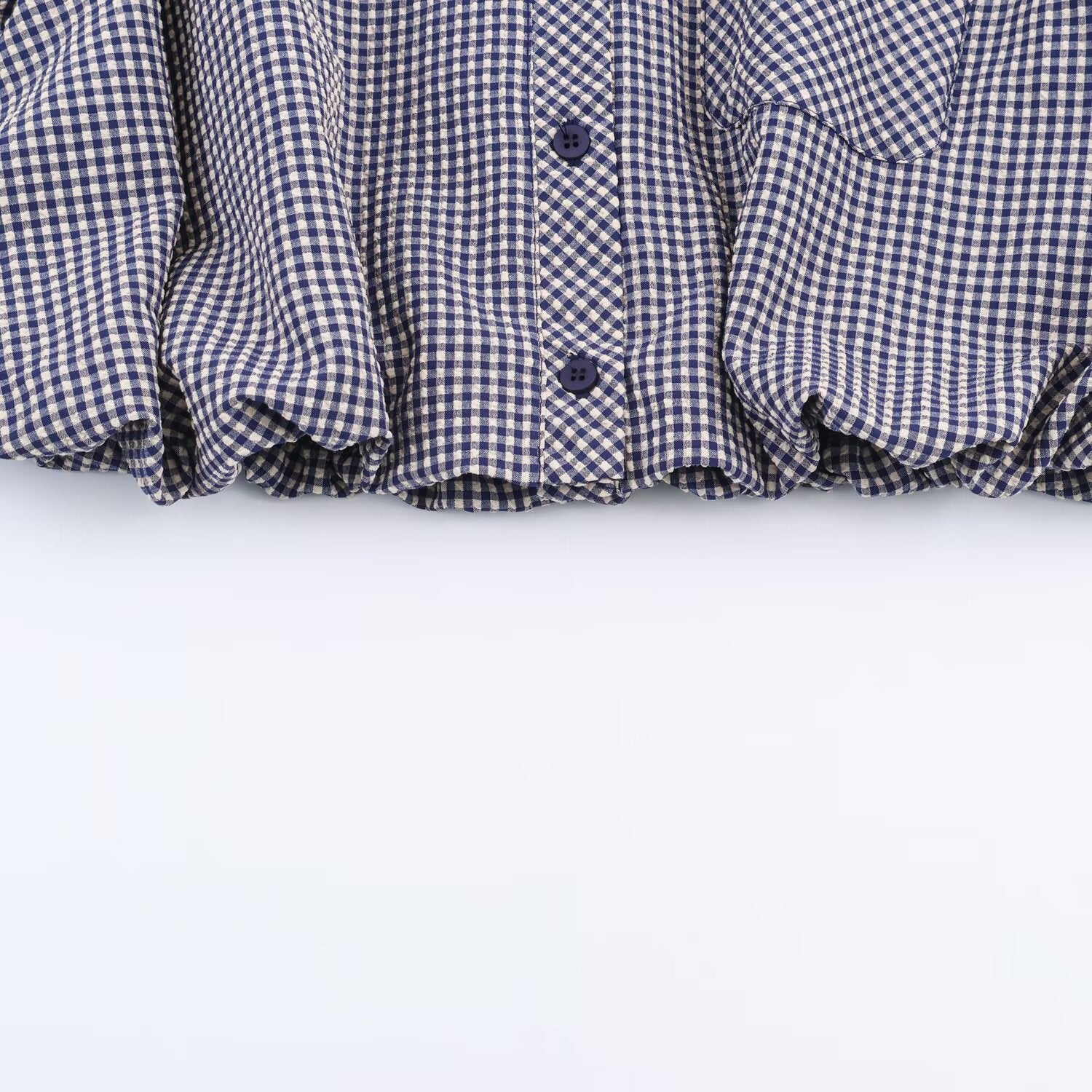 Women's Homemade Western Style Fashion Small Plaid Blouse