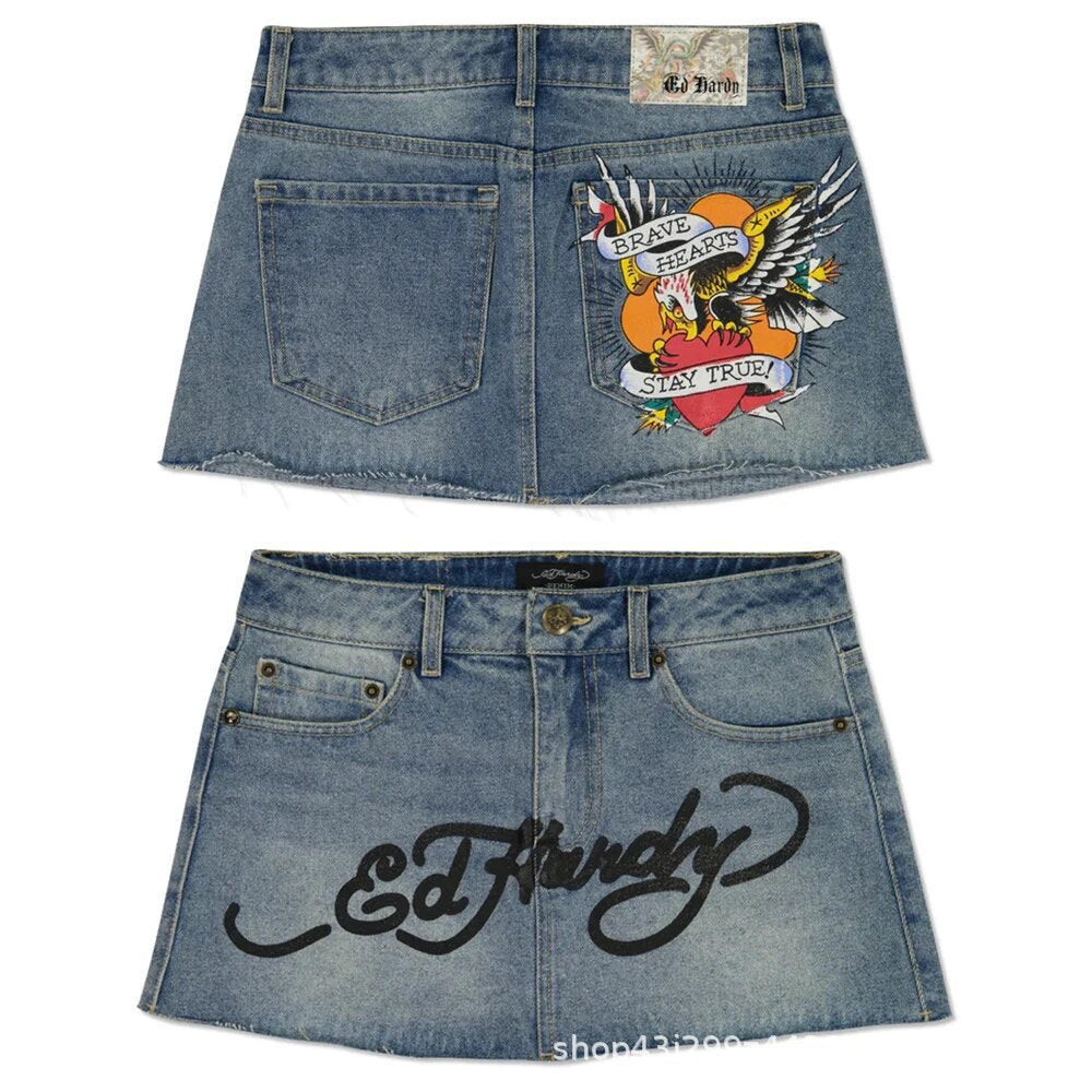 Women's American Hot Denim High Waist Slimming Skirt