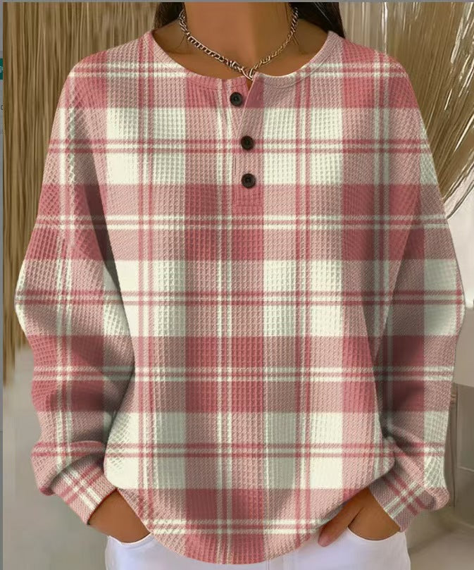 Women's Independent Single Retro Digital Printing Small Turtle Neck Women's T-shirt