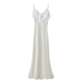 Casual Classic Women's Lace Stitching Satin Dress