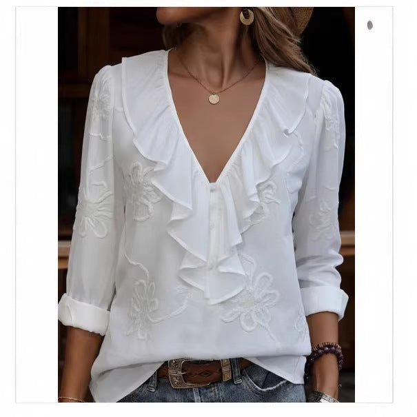 Classic Unique Women's Lace Independent Shirt Women's T-shirt