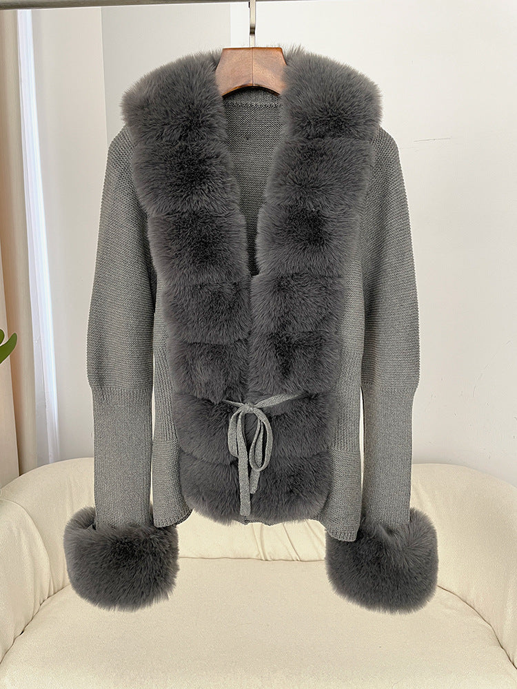 Fashion Beautiful Women's Fur Imitation Fox Coats
