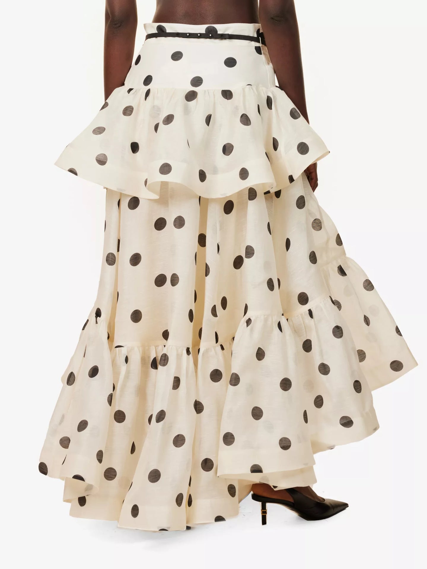 Women's Casual Fashion Wave Ruffled Tiered Dress Excluding Skirt