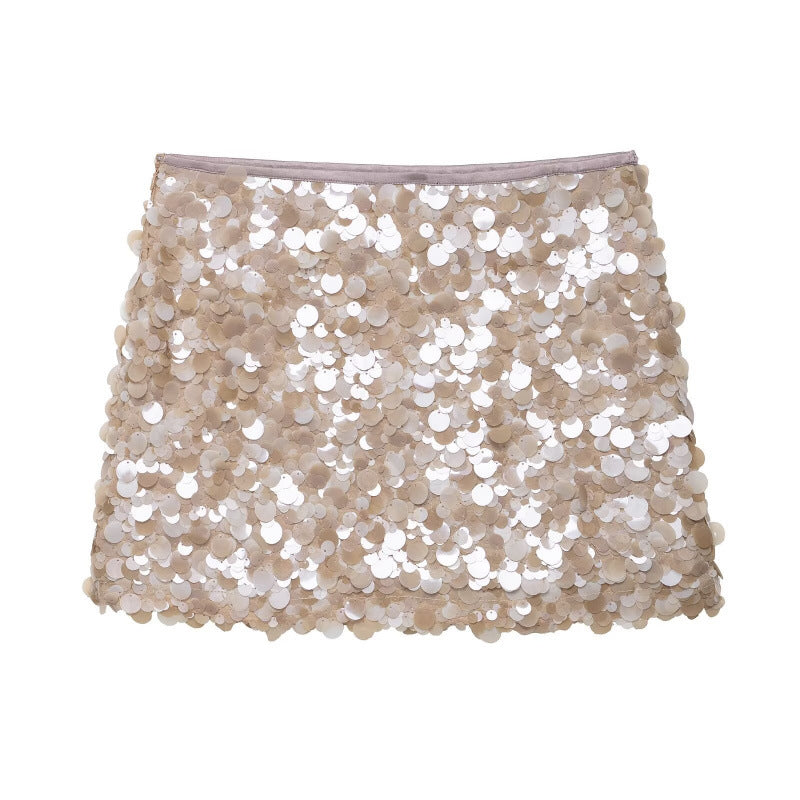 Women's Design Sequined A- Line Style Shorts