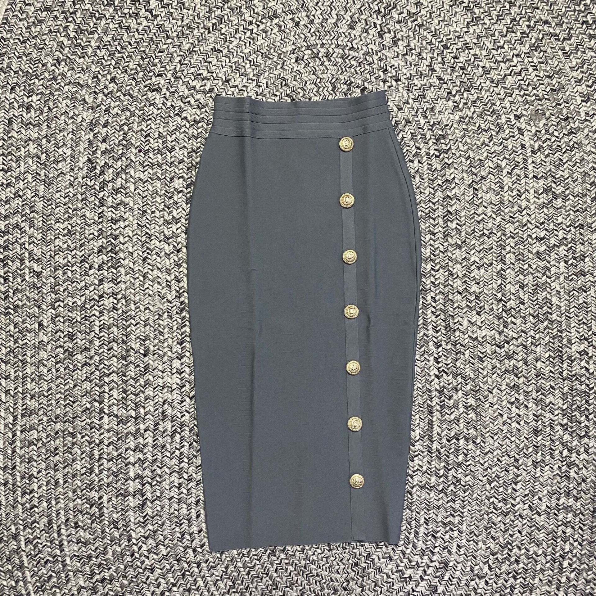 Women's Colors Bandage Sexy Tight Metal Buckle Skirts