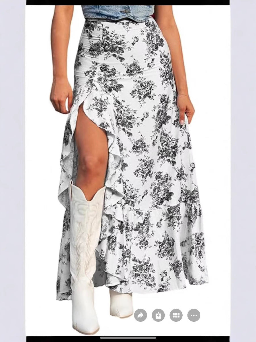 Women's Summer Collapsed Irregular Ruffled Sexy Fashion Skirts