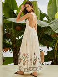 Strap Tube Printed Wide Hem Loose Dress
