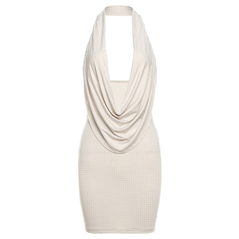 Women's Fashion Sexy Halter Low-cut Backless Slim Fit Clothing