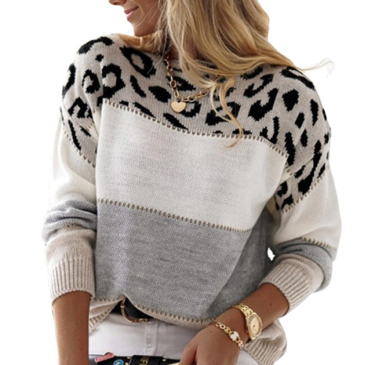 Women's Crew Neck Casual Pullover Long Sleeve Bottoming Women's Sweater