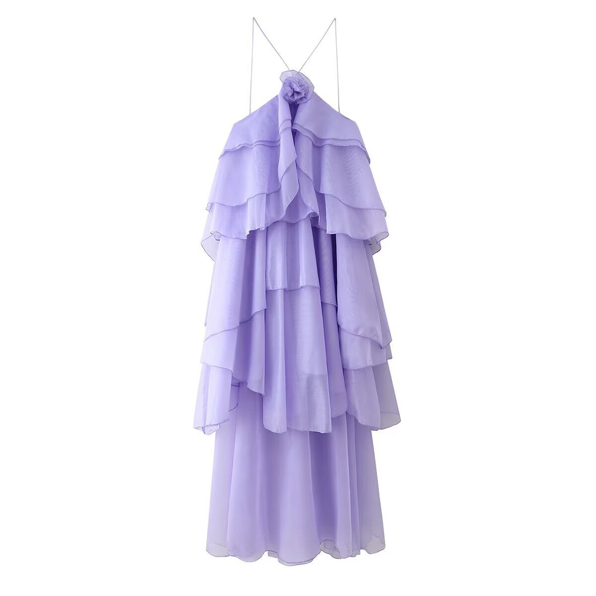 Women's Early Spring Laminated Decoration Elegant Dress