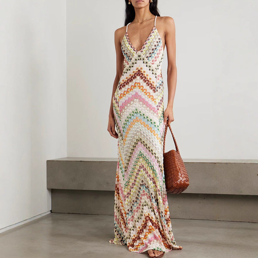 Women's Positioning Printed Sheath Slim Party Dress