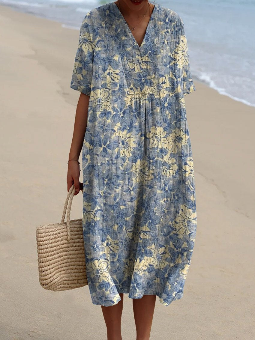 Innovative Women's Casual Floral Print Sleeve Dress