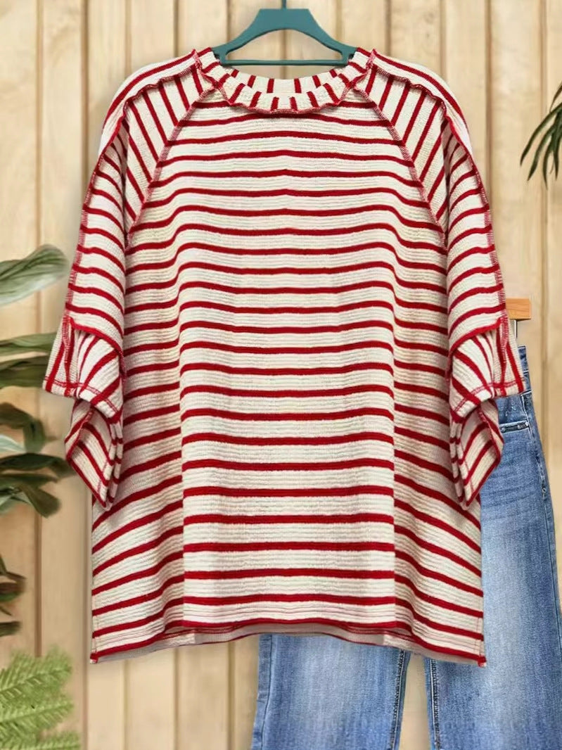 Women's Casual Fashion Comfortable Slim Looking Large Women's T-shirt