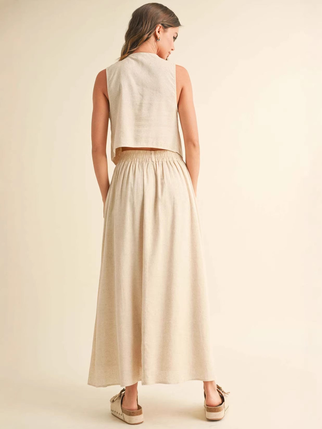 Women's Summer Strap Temperament Leisure Two-piece Set Skirt