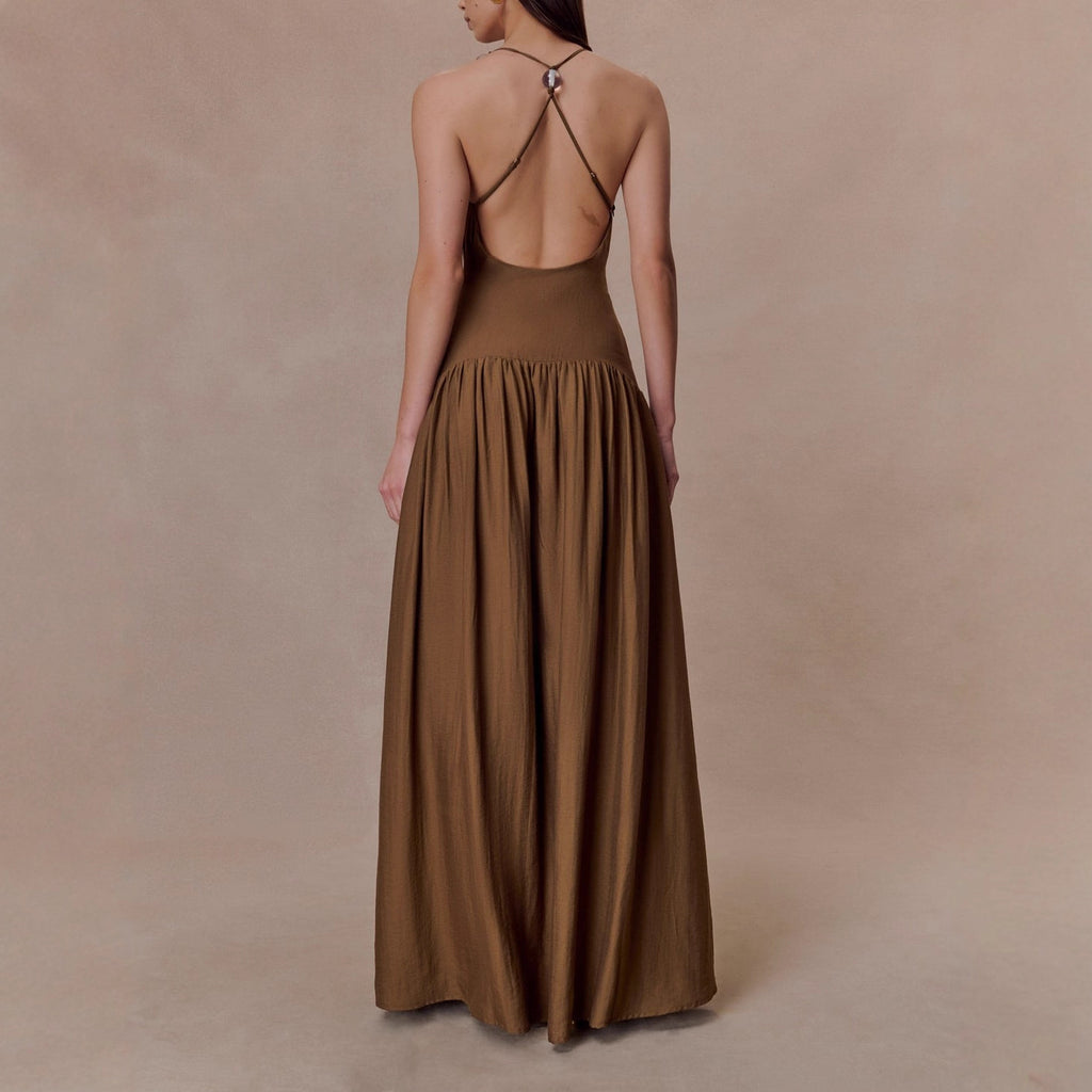 Glamorous Women's Summer Camisole Sexy Pleated Dress