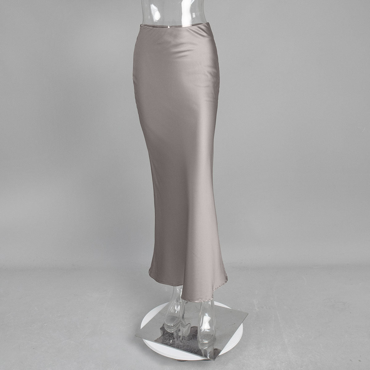 Fishtail Spring Satin Long High Waist Sheath Skirts