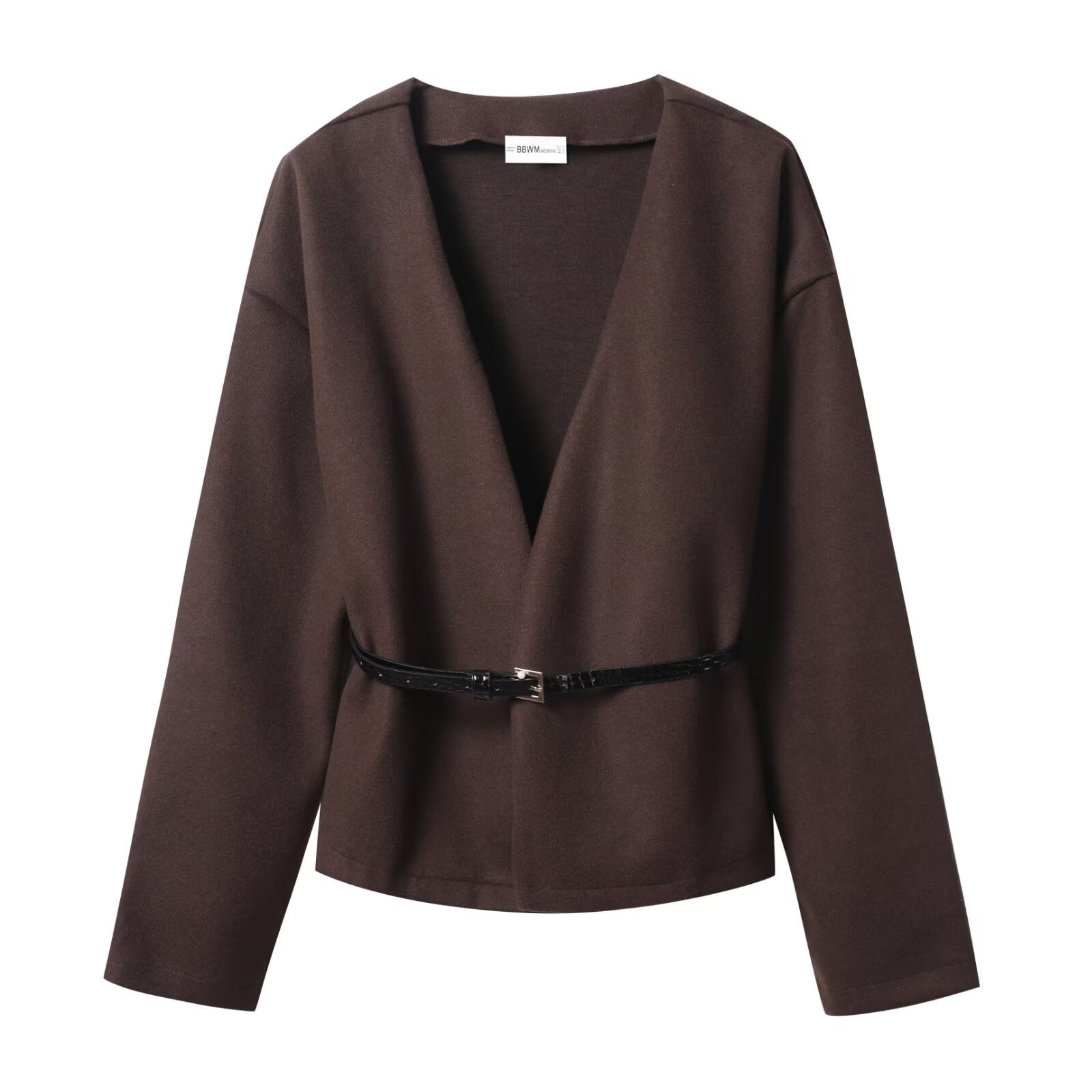 Women's Fashion With Belt Soft Long-sleeved Women's Sweater