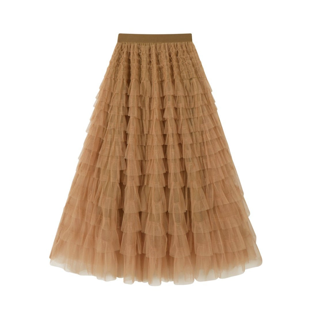 Women's Strictly Selected Summer Fashion Mesh Tiered Skirt