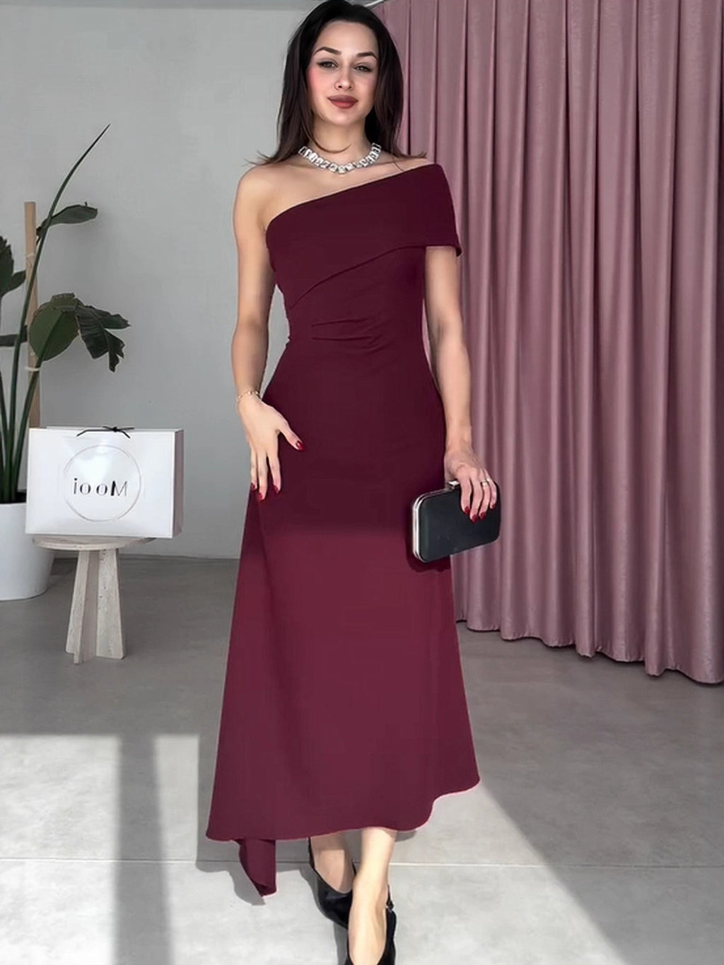 Autumn Collar Waist Slimming Graceful Fashionable Dress