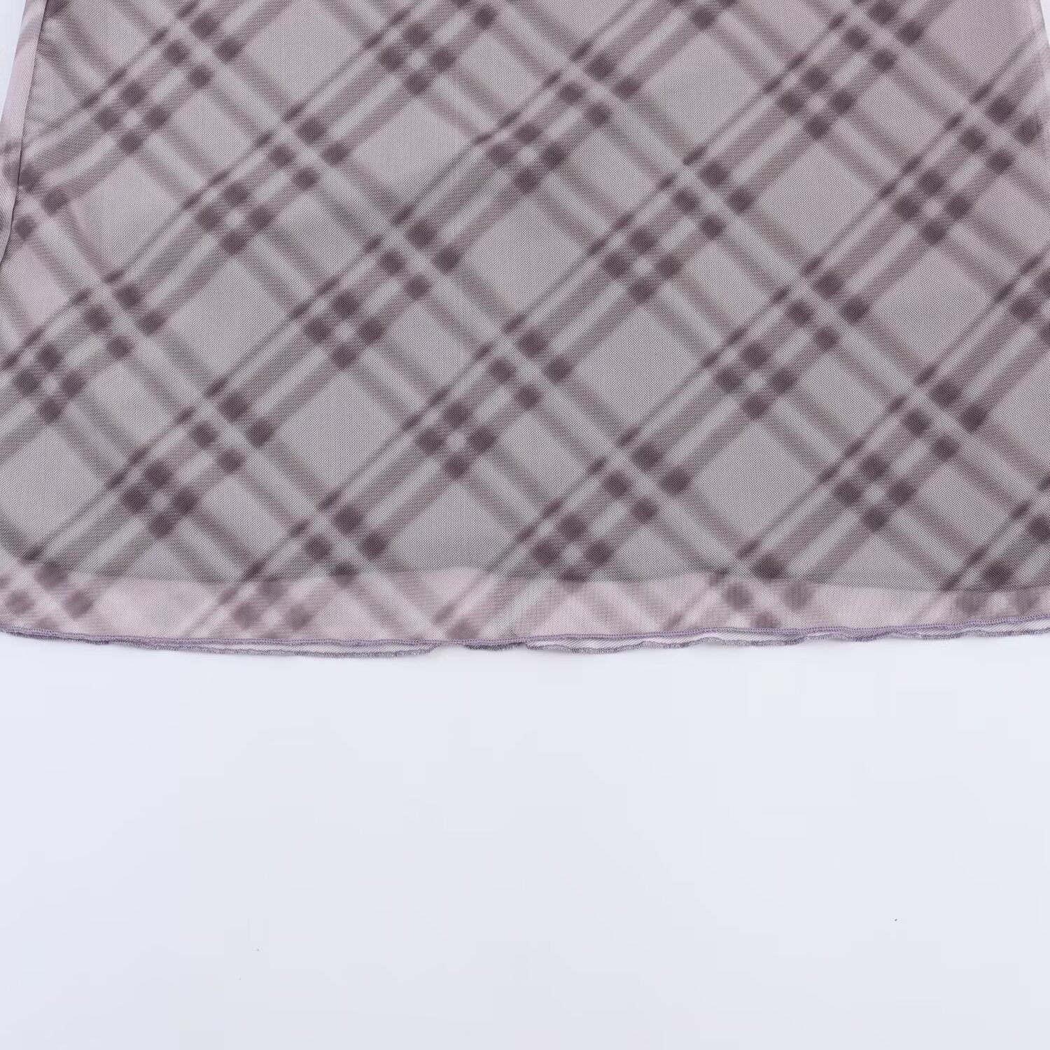 Pretty Women's Fashion Plaid Silk Net Skirts