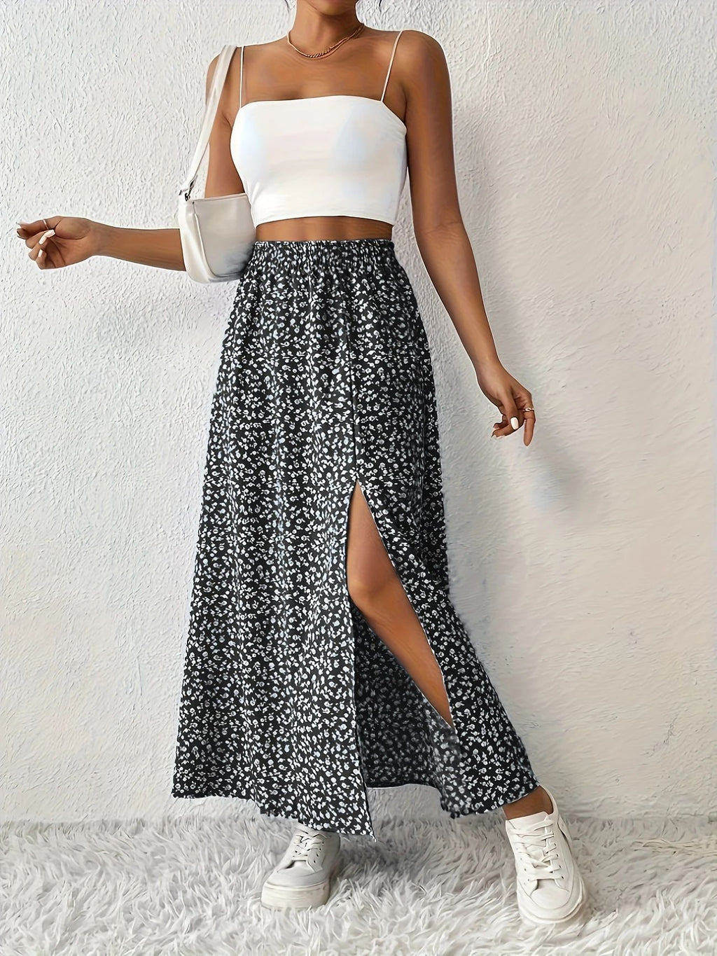Holiday Oriented Fashion Casual Floral Print Skirt