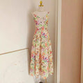 Sexy Summer Colorful Printed Three-dimensional Flower Dress