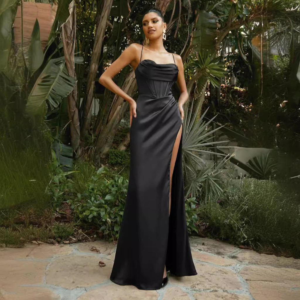 Charming Women's Sexy Sleeveless Camisole Gown Dress