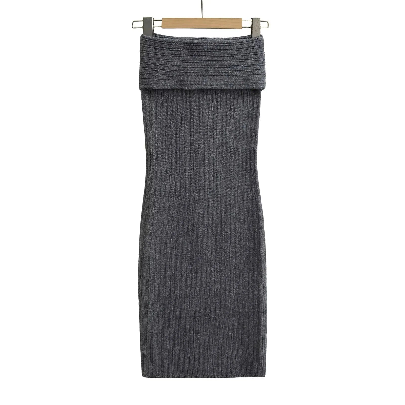 Solid Color Flanging Low Waist Slimming Temperament Skirt