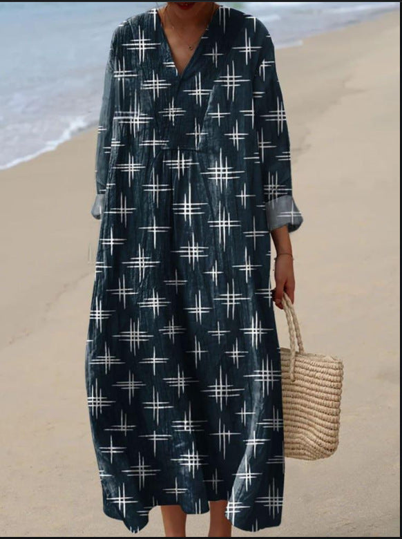 Autumn Long Sleeve Creative Casual Loose Dress
