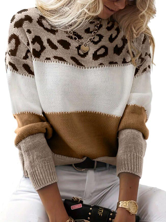 Women's Crew Neck Casual Pullover Long Sleeve Bottoming Women's Sweater