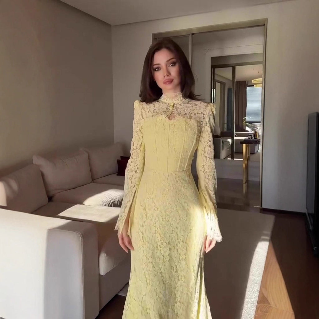 Lace Long Sleeve Autumn Victoria Style Dress