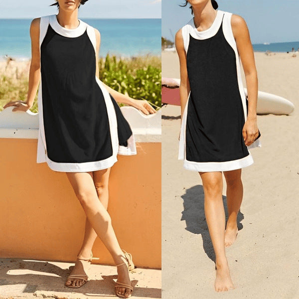 Women's Summer Casual Multicolor Round Neck Sleeveless Suits