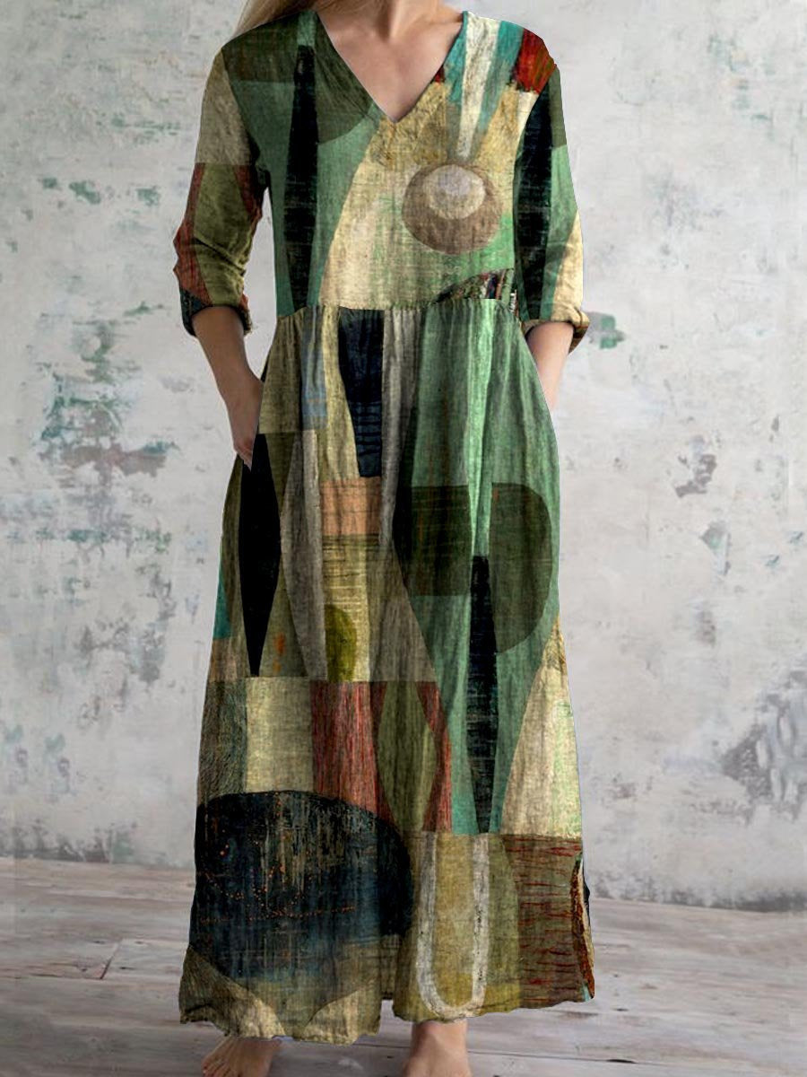 Women's Printed Summer City Casual Loose Dress