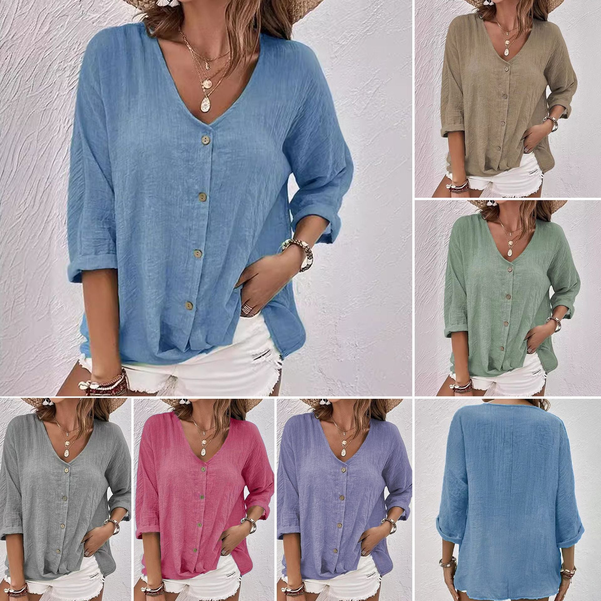 Women's Pullover Long Sleeve Loose Shirt Casual Tops