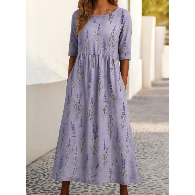 New Women's Summer Loose Fashion Printing Dress