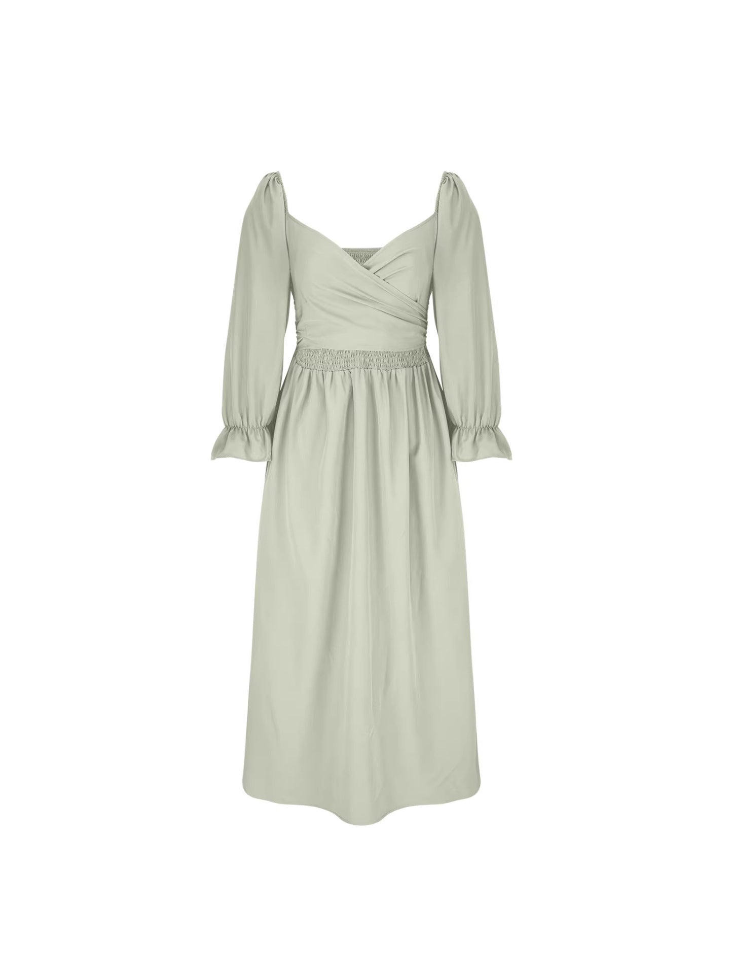 Women's Elegant Half Sleeve Front Back Wearable Dress