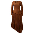 Women's Spring Elegant Diagonal Collar High Waist Dress